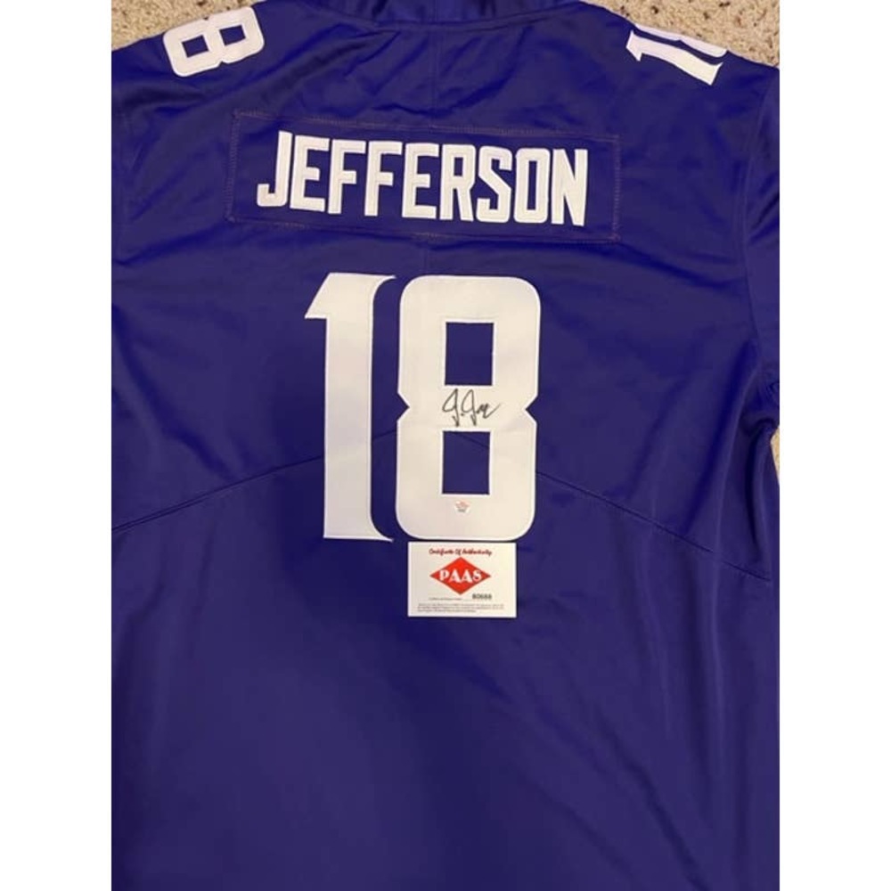 Justin Jefferson of the Minnesota Vikings Signed Jersey COA